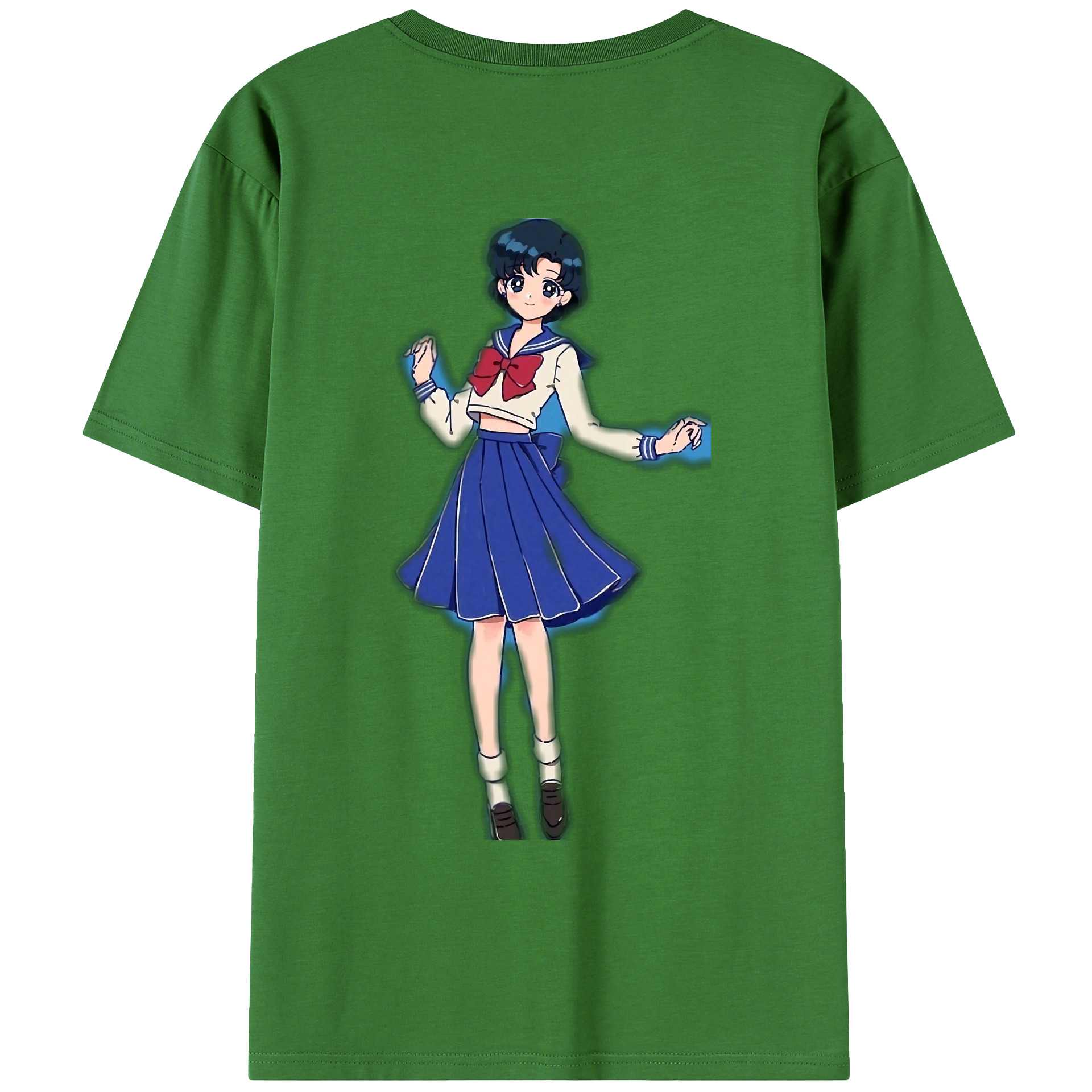 （画像用） 美少女戦士セーラームーン 水野 亜美 みずの あみ Sailor Moon Mizuno Ami レディース半袖Tシャツ(バックプリント)